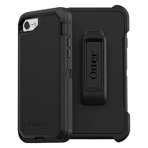 DEFENDER SERIES Case for iPhone SE (3rd and 2nd gen) and iPhone 8/7 - Frustration Free Packaging - BLACK
