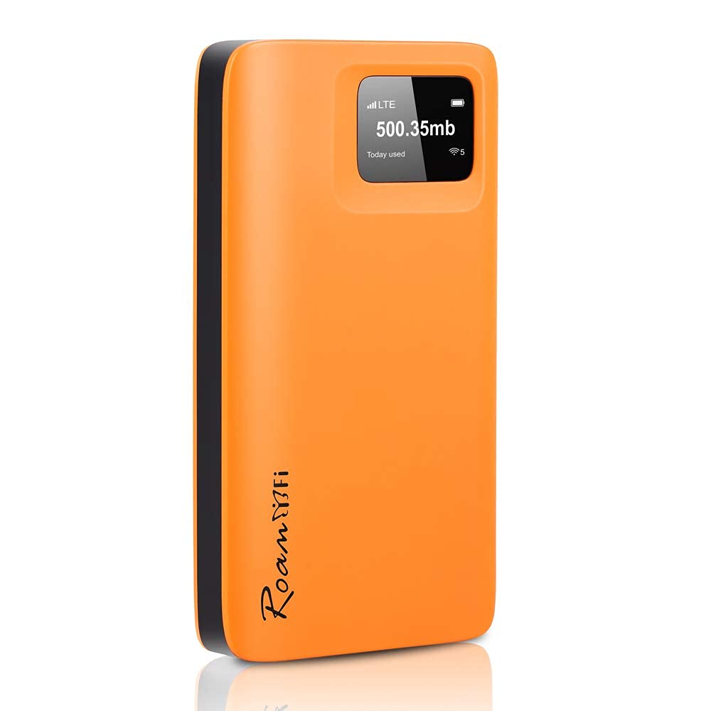 RoamWiFi R10 Portable WiFi Device 4G Router Mobile Hotspot, Wireless WiFi Portable Hotspot with US 10GB & Global 1GB Initial Data 30Day, No SIM Card