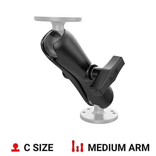 Double Socket Arm RAM-201U Medium Arm Compatible with RAM C Size 1.5" Ball Components