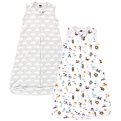 Uni   Interlock Cotton Sleeveless Sleeping Bag, Alphabet Animals, 0-3 Months
