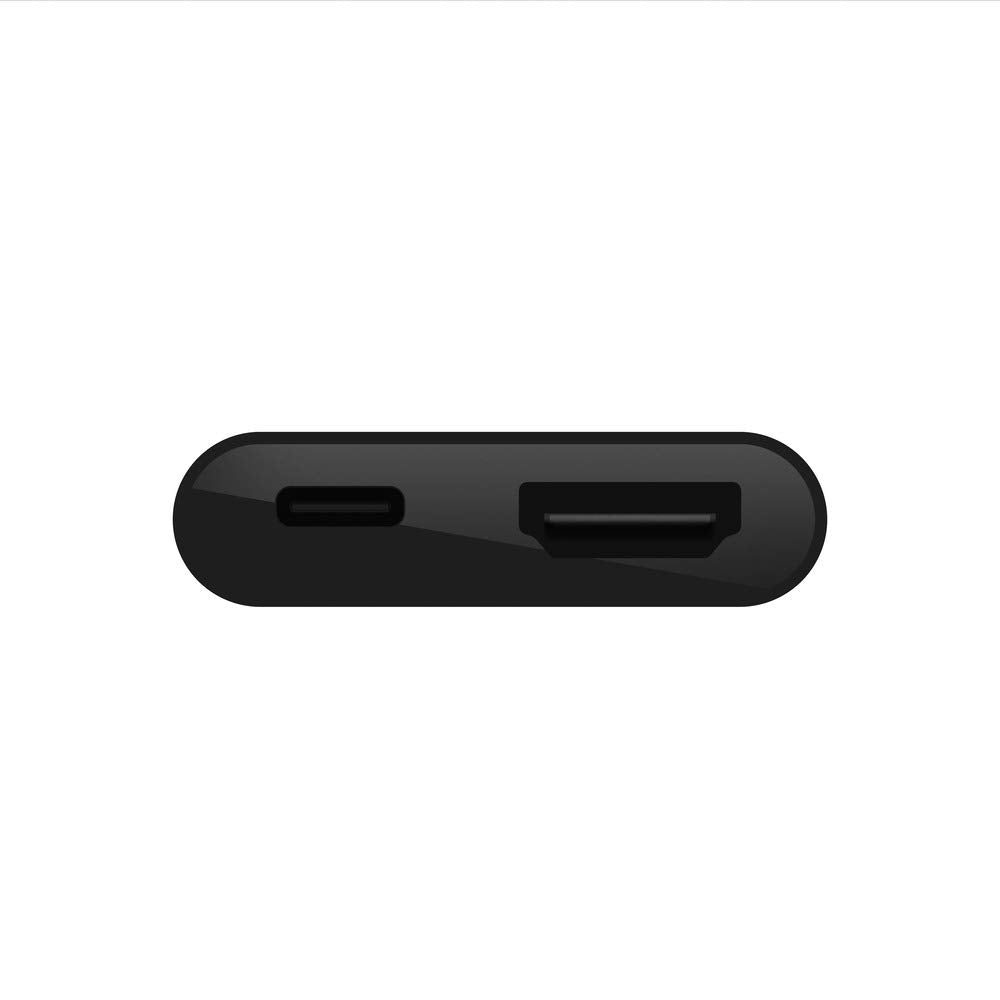USB C to HDMI Adapter + USBC Charging Port to Charge While You Display, Supports 4K UHD Video, Passthrough Power up to 60W for Connected Devices, Compatible with MacBook, iPad, Windows