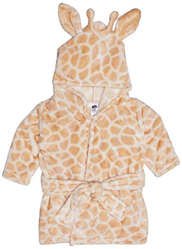 Uni   Plush Animal Face Robe, Giraffe, One Size, 0-9 Months