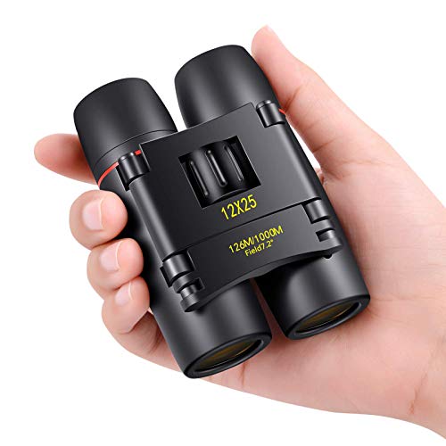12X25 Small Pocket Binoculars Compact Adults,Mini Kids Binoculars Boys for Bird Watching,Concert Theater Opera