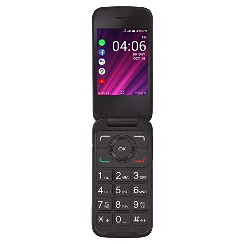 My Flip 2 4G LTE Prepaid Flip Phone, Black, 4GB, SIM Card Included