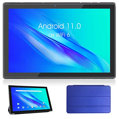 10 Inch Tablet with Case,Android 11.0 Tablets (GMS ),3GB RAM 32GB ROM,WiFi 6 Tablet with 5MP+8MP Dual Camera,1.6 GHz Quad-Core Processor and Dual Box Speakers (Black)