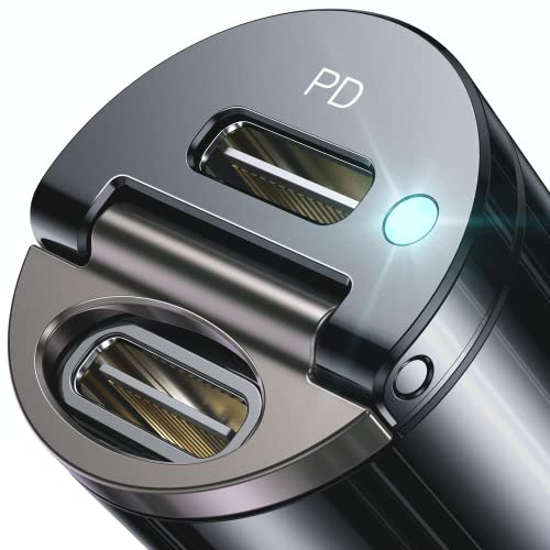 USB C Car Charger Adapter 60W with Metal Body