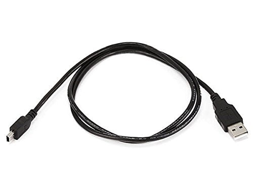 3-Foot USB A to mini-B 5-pin cable in black