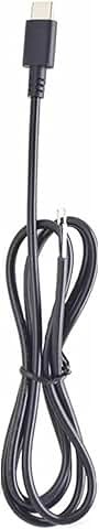 1M USB C Male Power Pigtail Cable, White or Black