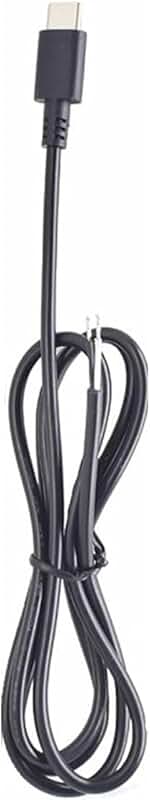 1M USB C Male Power Pigtail Cable, White or Black