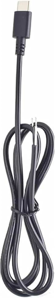 1M USB C Male Power Pigtail Cable, White or Black