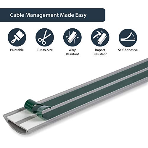 .com 6 ft 2in Wide Grey Floor Cable Duct with Guard - Cable raceway - 6.6 ft - gray - RD50_2