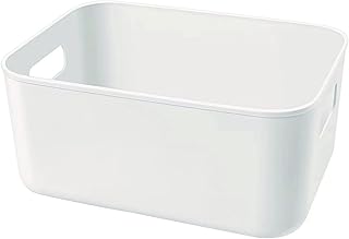 Set of 3 Small Plastic Storage Bins for Kitchen and Bathroom