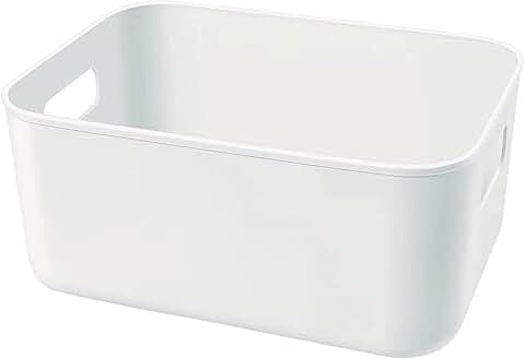 Set of 3 Small Plastic Storage Bins for Kitchen and Bathroom