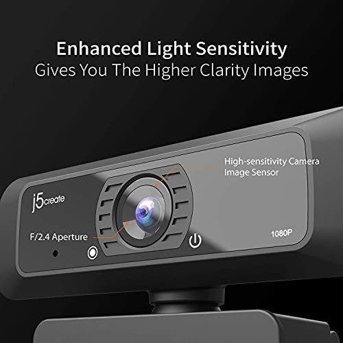 USB Streaming Webcam - 1080P HD with 360 Rotation, High Fidelity Microphone, Plug and Play for PC/Mac/Laptop/Desktop/Skype/YouTube/Zoom/Facetime, Suitable for Conferencing/Calling