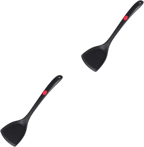 2-Pack Silicone Turners for Nonstick Pans