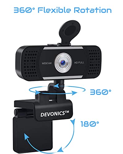 Webcam 4K USB Webcam with Microphone for Desktop - 8MP Autofocus External Web Camera with Privacy Cover for Streaming, Gaming, Zoom and Skype Video Calling