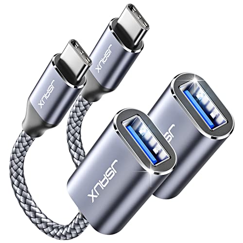 USB C to USB Adapter 2 Pack for MacBook and Galaxy