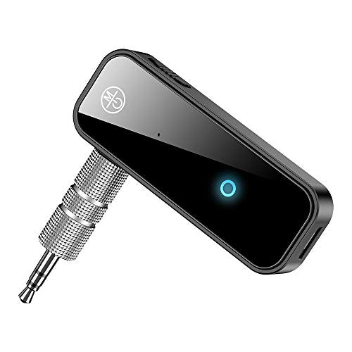 Bluetooth 5.0 Adapter 3.5mm Jack Aux Dongle, 2-in-1 Wireless Transmitter/Receiver for TV Audio, Projector, PC, Headphone, Car