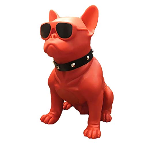 Bluetooth Speakers French Bulldog Art Bluetooth Speakers, Portable Bluetooth Speakers, Suitable for Mobile Phones, Laptops, Tablets, TV Bluetooth Speakers (Medium, Red8.26/9.05/4.33in)