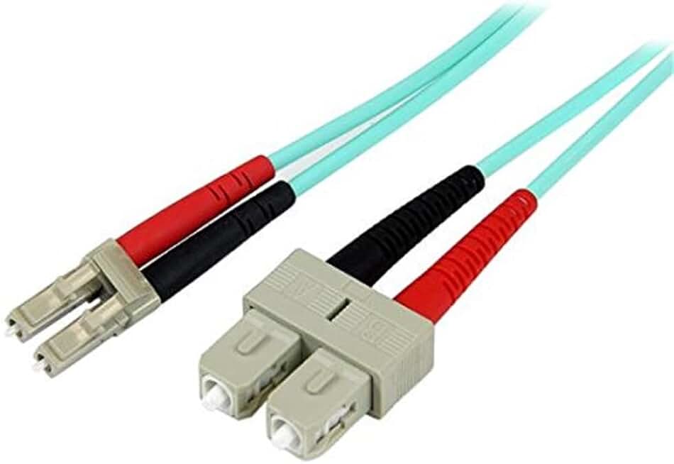 10m OM3 Multimode Fiber Optic Cable, LC to SC