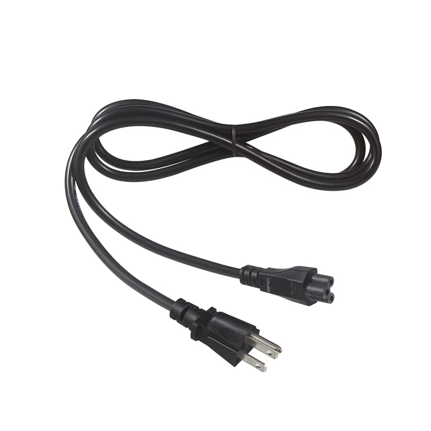 2 ft AC Power Cord for Laptop, Printer, TV