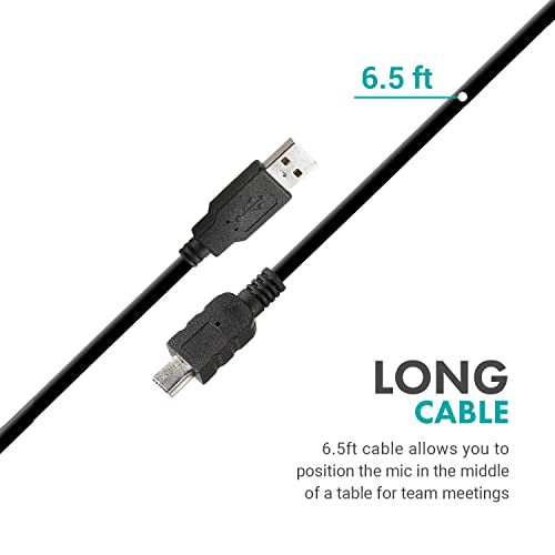 MC1000 Conference USB Microphone for Computer Desktop and Laptop with 180 / 20' Long Pick up Range Compatible with Windows and Mac for Dictation, Recording, YouTube, Conference Call, Skype