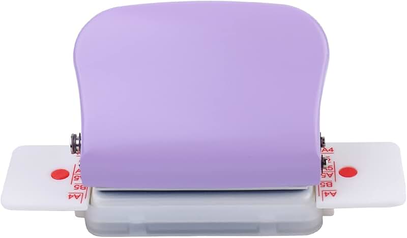 6-Hole Puncher for A4 A5 B5 Paper, Handheld Metal Tool