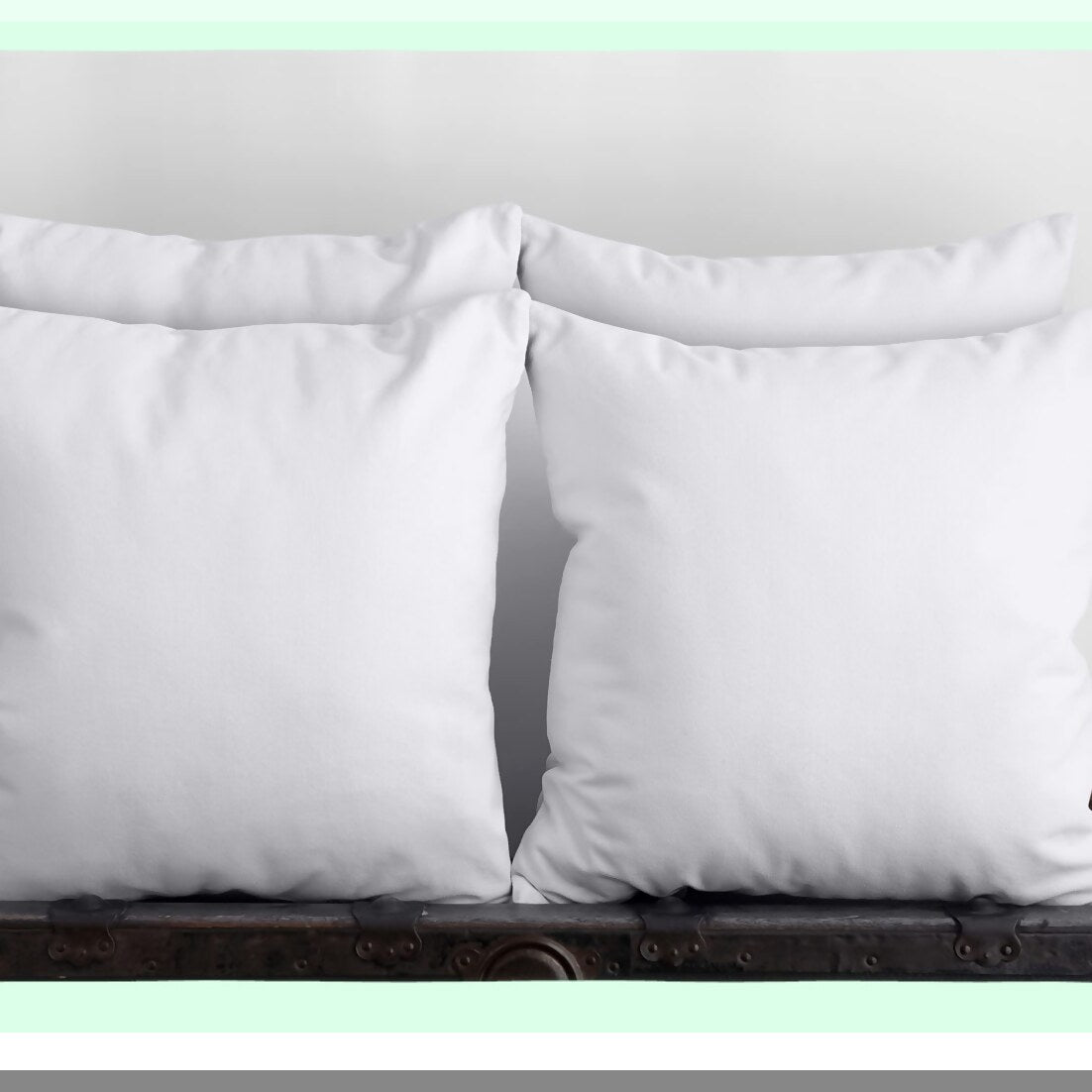 White Bliss Decorative Pillow Set - 18x18 Inch Sofa & Bed Pillows (Pack of 4) - Couch Throw Pillow Stuffers - Home Decor Accent Pillows