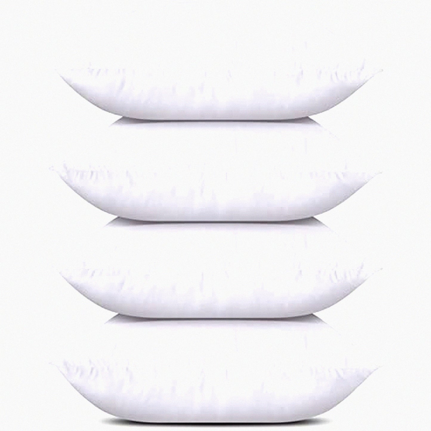 White Bliss Decorative Pillow Set - 18x18 Inch Sofa & Bed Pillows (Pack of 4) - Couch Throw Pillow Stuffers - Home Decor Accent Pillows