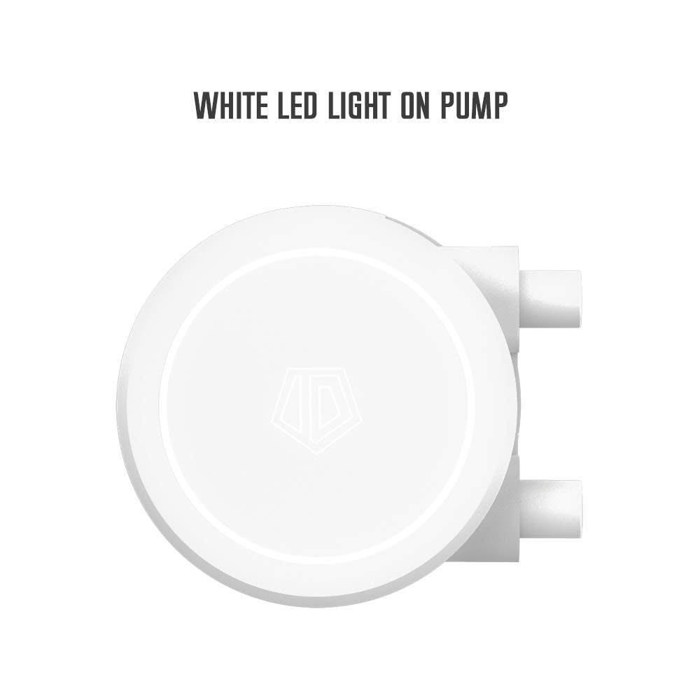 FROSTFLOW X 240 Snow CPU Water Cooler LGA1700 Compatible AIO Cooler 240mm CPU Liquid Cooler White LED 2x120mm PWM Fans, Intel 1700/1200/115X, AMD AM4/AM5