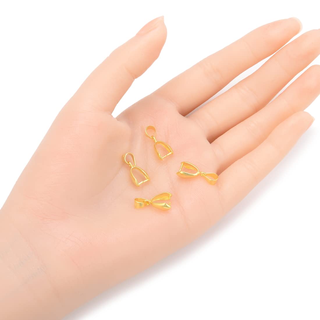 Gold Plated Sterling Silver Pendant Bail Clips for Jewelry Making