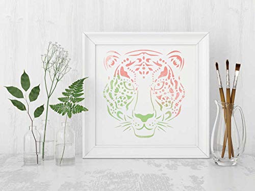Animal Design Mylar Templates Set of 5 8.2" x 11.4"