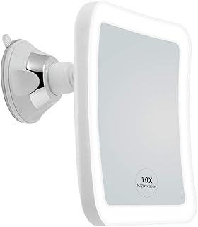 LED Magnifying Makeup Mirror with Light and Adjustable Arm