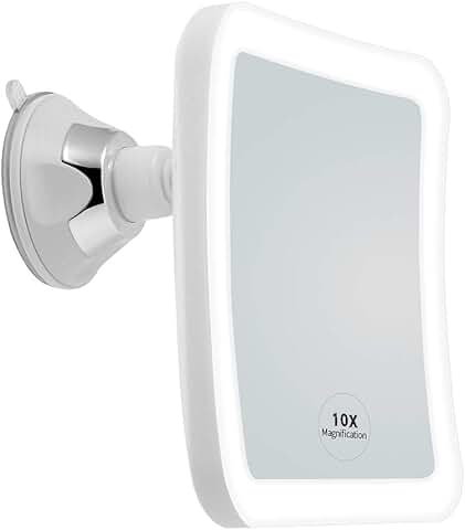 LED Magnifying Makeup Mirror with Light and Adjustable Arm