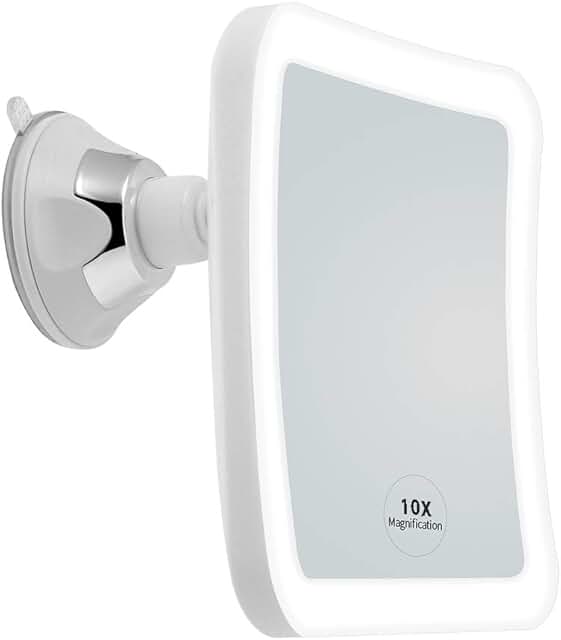LED Magnifying Makeup Mirror with Light and Adjustable Arm