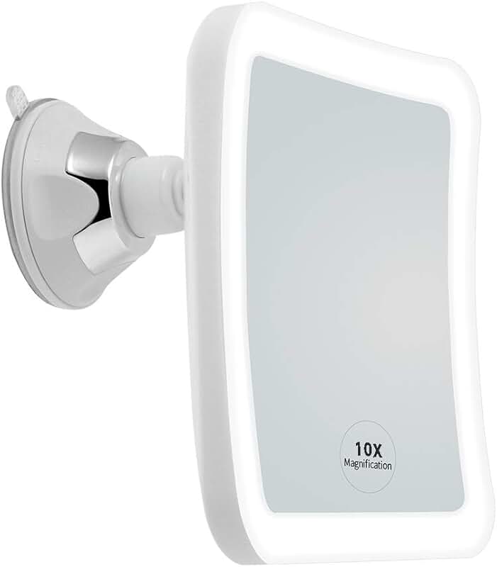 LED Magnifying Makeup Mirror with Light and Adjustable Arm