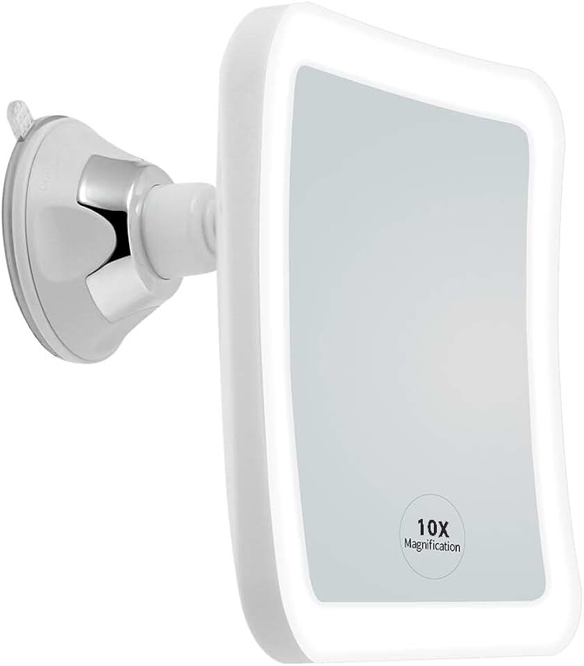 LED Magnifying Makeup Mirror with Light and Adjustable Arm
