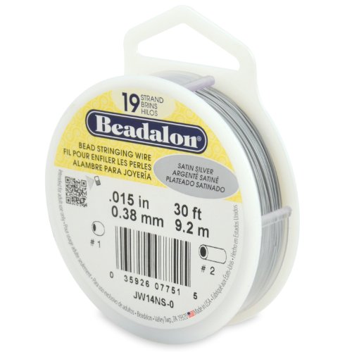 19 Strand Silver Bead Stringing Wire 30 ft
