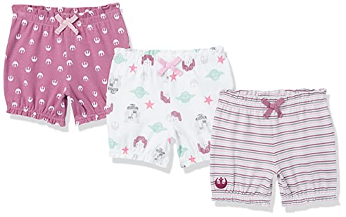 Disney | Star Wars | Princess Baby Girls' Bloomer Shorts, Pack of 3, Star Wars Tiny Rebel, 12 Months
