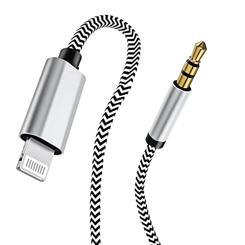 (Apple MFi ) iPhone Aux Cord for Car,Lightning to 3.5mm Audio Cable Compatible with iPhone 13/12/11/XR/XS/X/8/7/6 Plus/SE 2,iPad for Car Home Stereo,Speaker,Headphone,Support All iOS-3.3FT