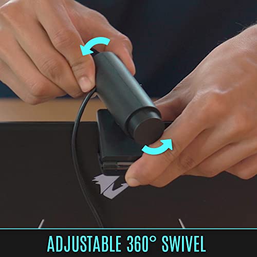 CAM 1080p60 Full HD Webcam with Foldable Tripod, Autofocus Glass Lens, Anti-Spy Shutter for Streaming, Video Conferencing