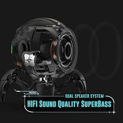 Bluetooth Speakers Mars Pro, Bass Boost, 15H Playtime, Stereo Sound Music Box Bluetooth Portable Wireless Party Speaker (Matte Black)