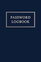 Navy Blue Password Logbook for Secure Login Organization