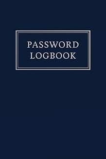 Navy Blue Password Logbook for Secure Login Organization