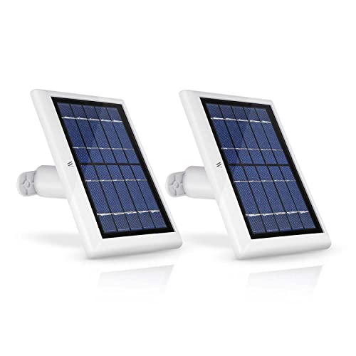 2-pack white solar panels for Ring and Reolink cameras
