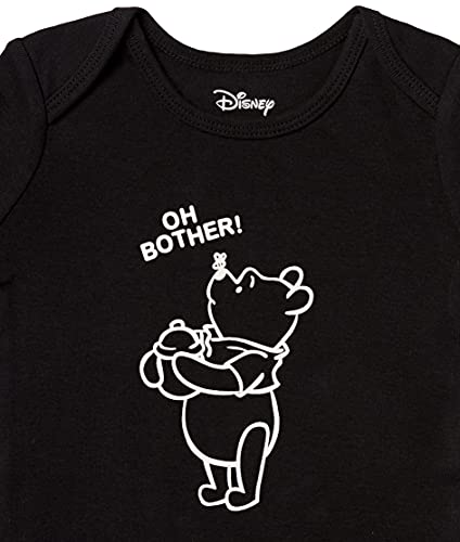 Disney | Marvel | Star Wars Uni  Babies' Long-Sleeve Bodysuits, Pack of 5, Winnie The Pooh Oh Bother, 18 Months