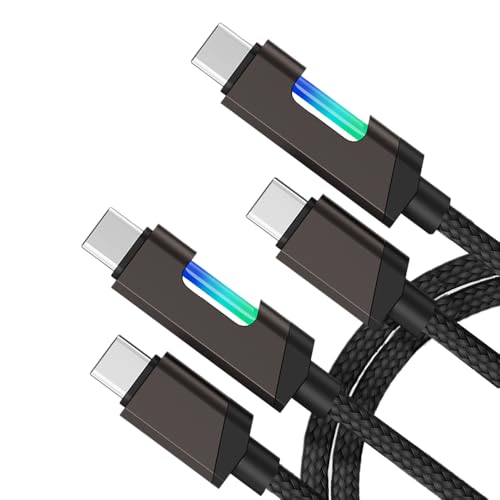 USB-C Fast Charging Cable, 3A, Nylon Braided, 2 Pack
