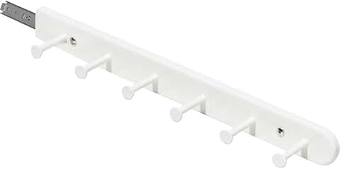 Extendable Sliding Wardrobe Hook Rail with Hardware