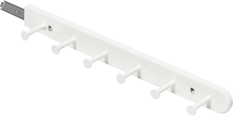 Extendable Sliding Wardrobe Hook Rail with Hardware
