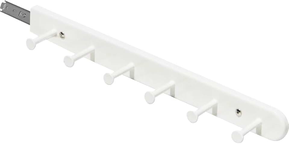 Extendable Sliding Wardrobe Hook Rail with Hardware
